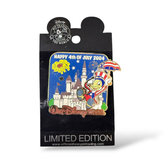 WDW Happy Independence Day 4th of July 2004 Jiminy Cricket Pin