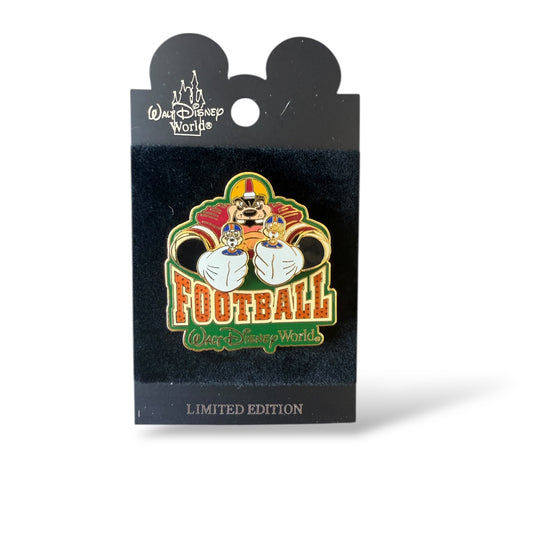 WDW 2002 Big Pin Game Event Football Pete with Chip n' Dale Pin