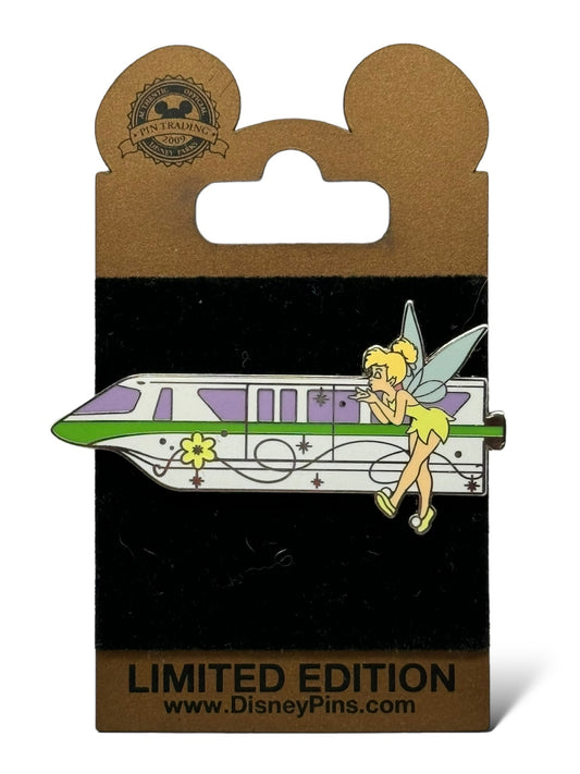 WDW Gold Card Pixie Hollow Monorail Tinker Bell Pin