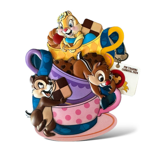 HKDL Pin Trading Carnival 2024 Chip n' Dale and Clarice Jumbo Pin