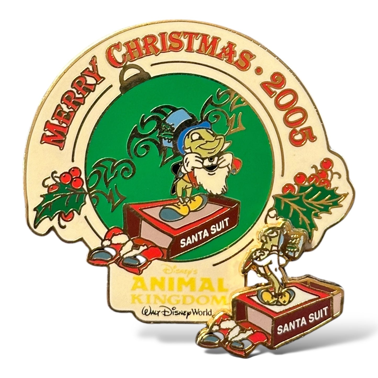 WDW Merry Christmas 2005 Animal Kingdom Jiminy Cricket Pin