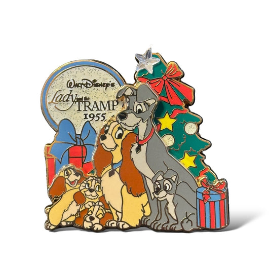 JDS History of Art Lady & The Tramp Christmas Tree Pin