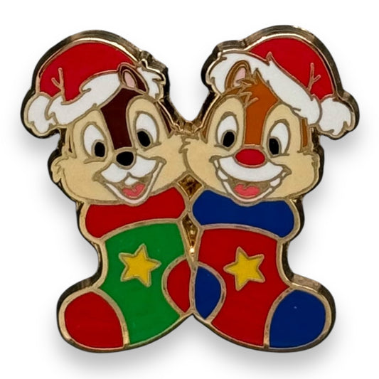 JDS Chip n' Dale Christmas Stockings Pin