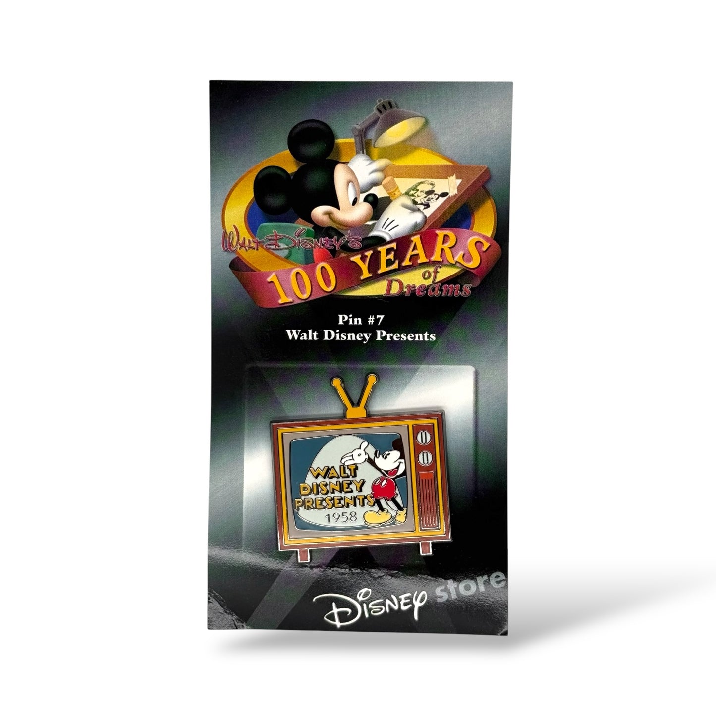 Disney Store 100 Years of Dreams Walt Disney Presents 1958 Pin