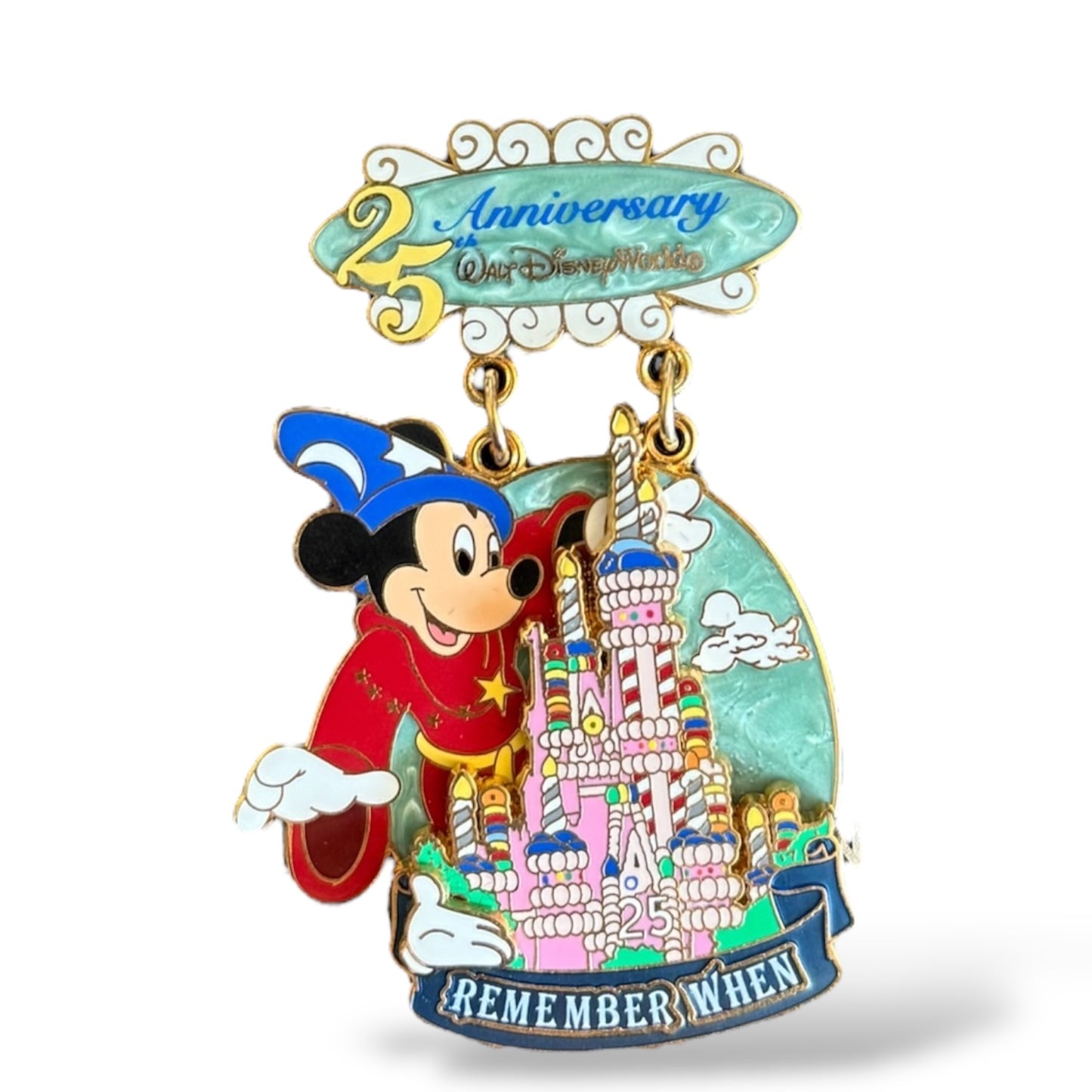 WDW White Glove Remember When Mickey Mouse 25th Anniversary Pin