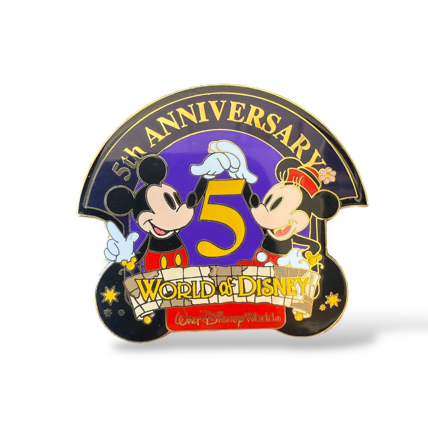 WDW Mickey & Minnie World of Disney 5th Anniversary Pin