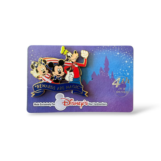 Disney Chase Visa Cardmember Exclusive Mickey Minnie Goofy Pin