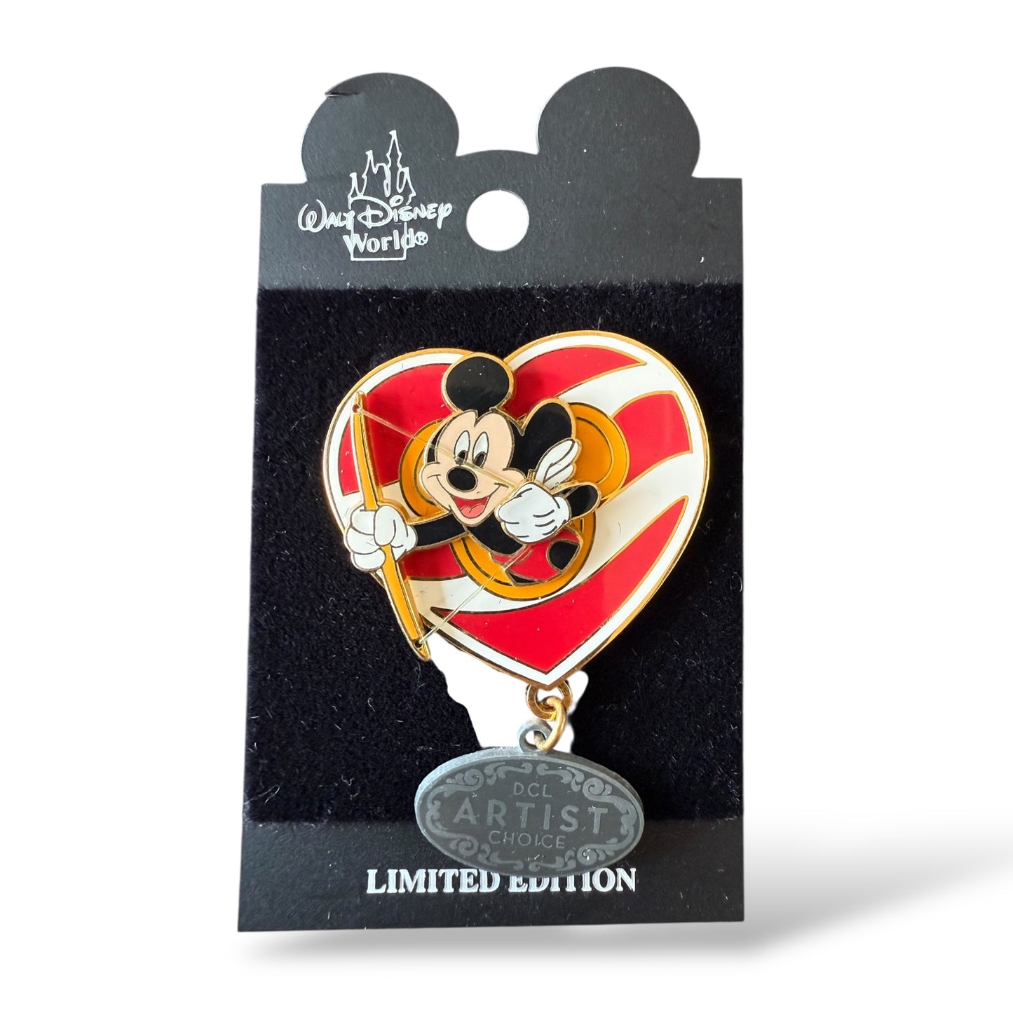 DCL Artist Choice February 2002 Cupid Mickey Dangle Pin