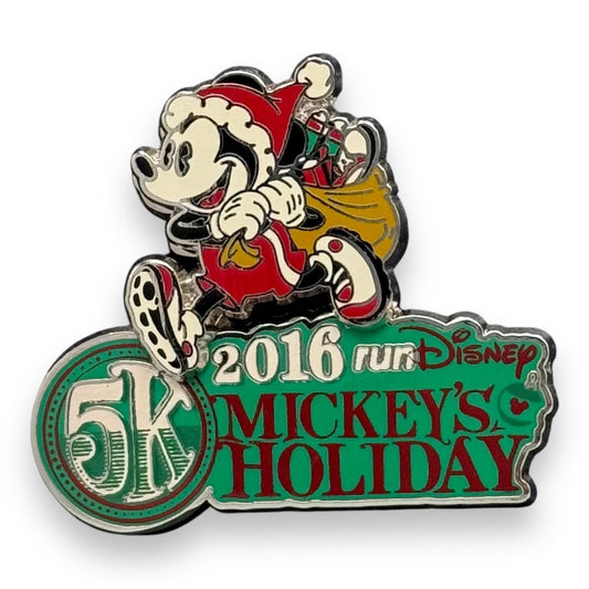 WDW Mickey's 5K Holiday Logo Pin