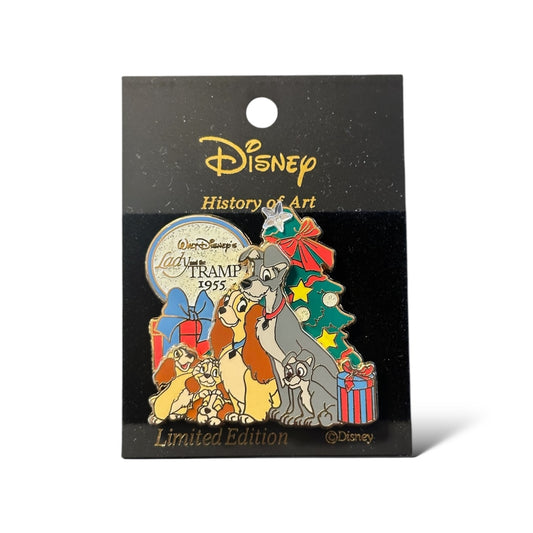 JDS History of Art Lady & The Tramp Christmas Tree Pin