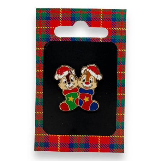 JDS Chip n' Dale Christmas Stockings Pin