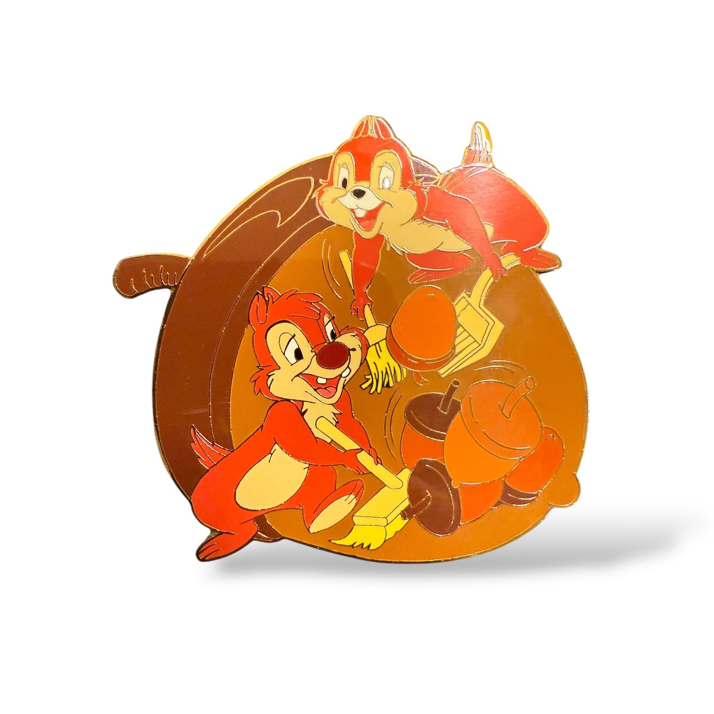 Disney Auctions Chip n' Dale Sweeping Acorns Pin