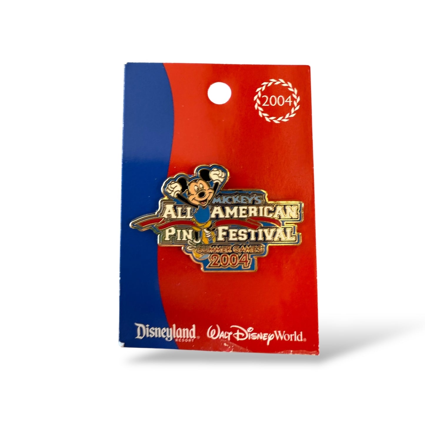 DEC Mickey's All American Pin Trading Festival Summer Games 2004 Logo Pin