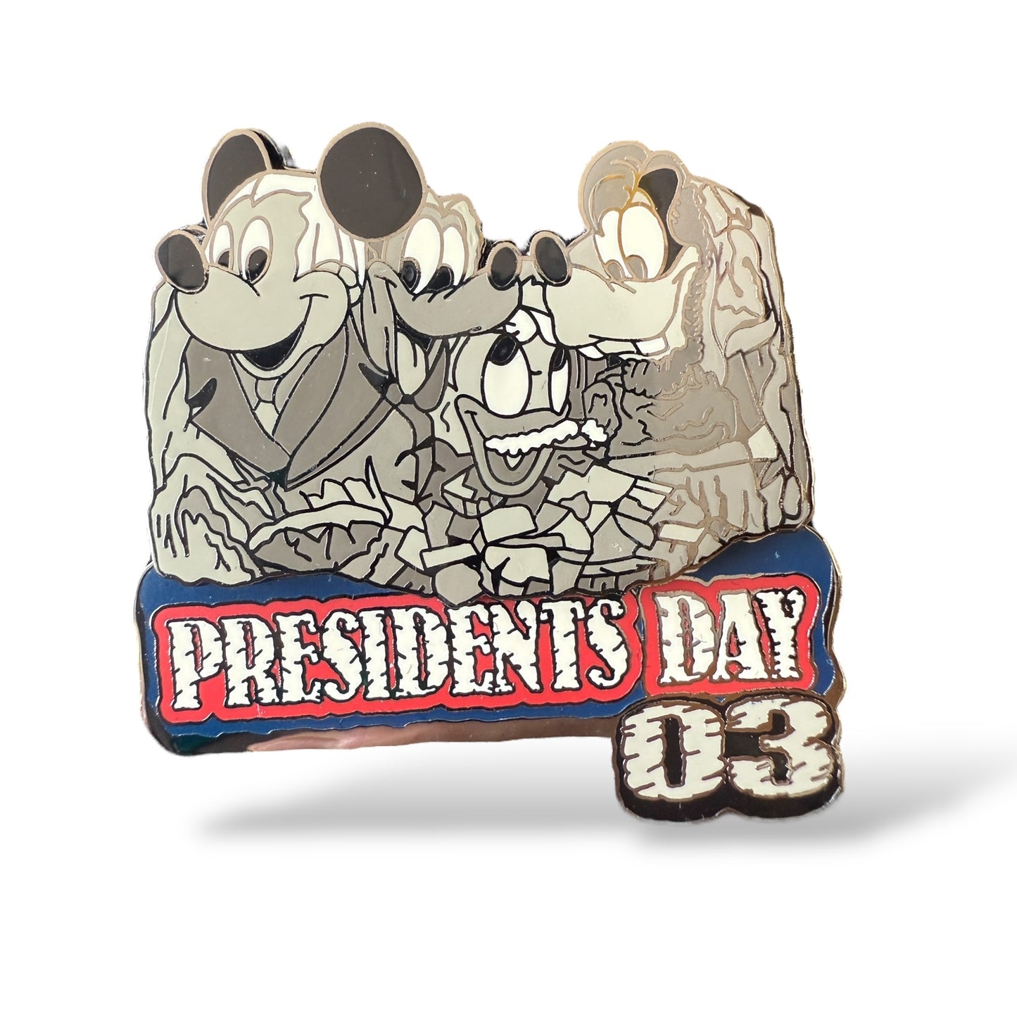 WDW Presidents' Day 2003 Mickey and Friends Mount Rushmore Pin