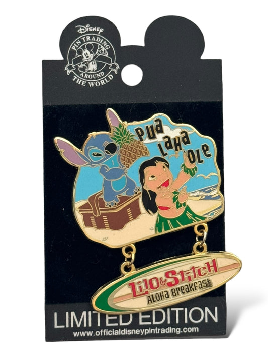 DLR Dining Series Lilo and Stitch Aloha Breakfast Pin