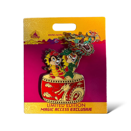 HKDL Lunar New Year Chip n ' Dale Year of The Dragon Pin