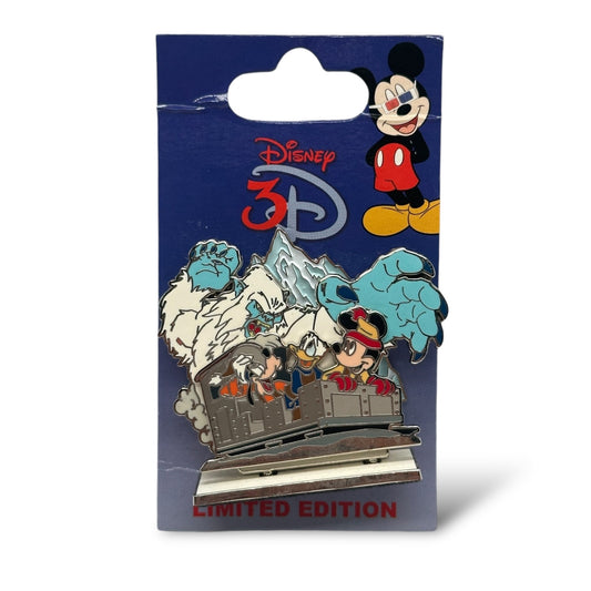 WDW 3D Attractions Diorama Expedition Everest Mickey, Donald, and Goofy Pin