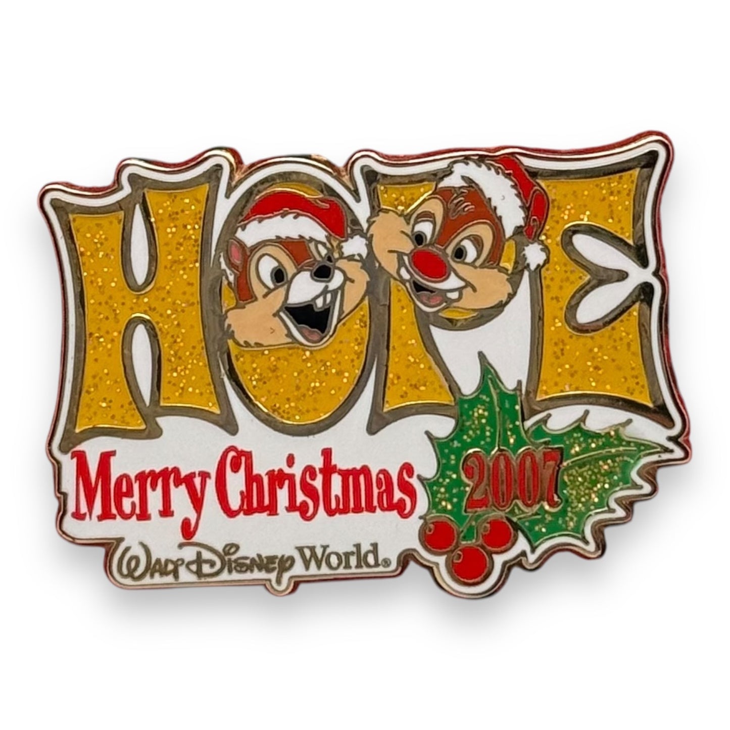 WDW Merry Christmas 2007 Hope Chip 'n' Dale Pin