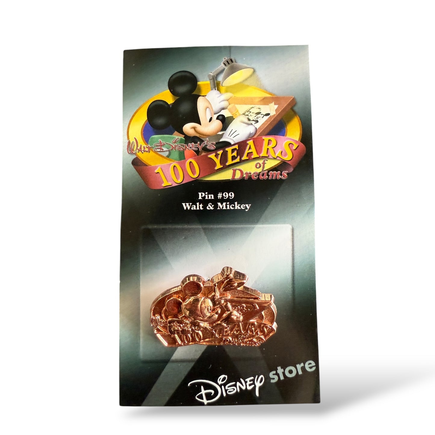 Disney Store 100 Years of Dreams Walt & Mickey Pin