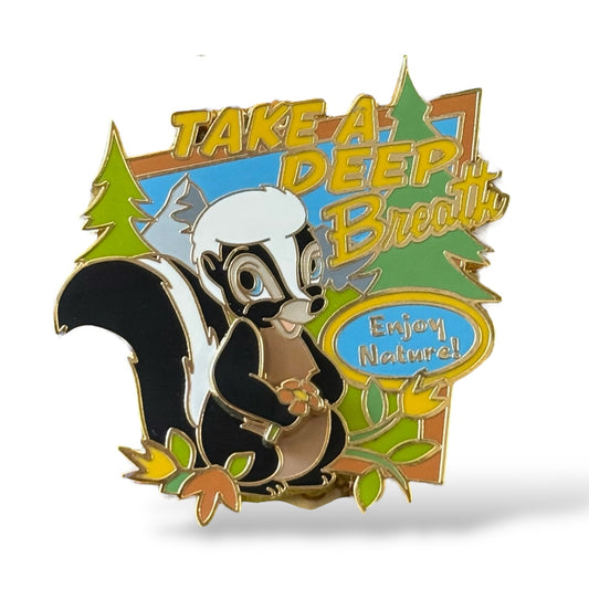 DLR Camp Pin-e-ha-ha Always Take a Deep Breath Flower Pin