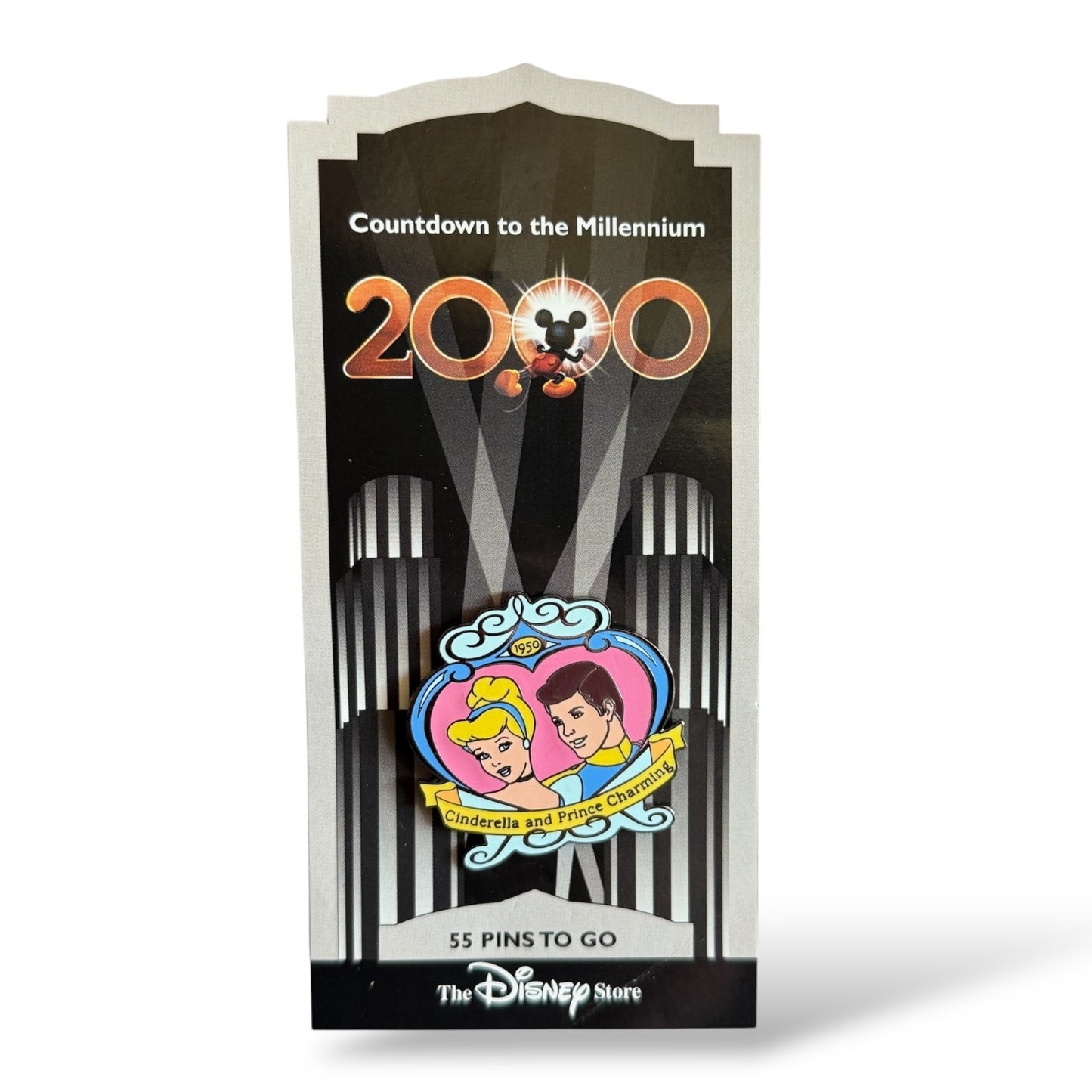 Disney Store Countdown To The Millennium Cinderella and Prince Charming Pin