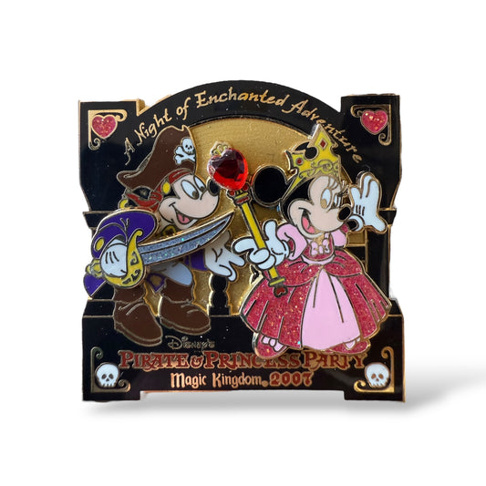 WDW Pirate & Princess Party 2007 Mickey & Minnie Mouse Pin