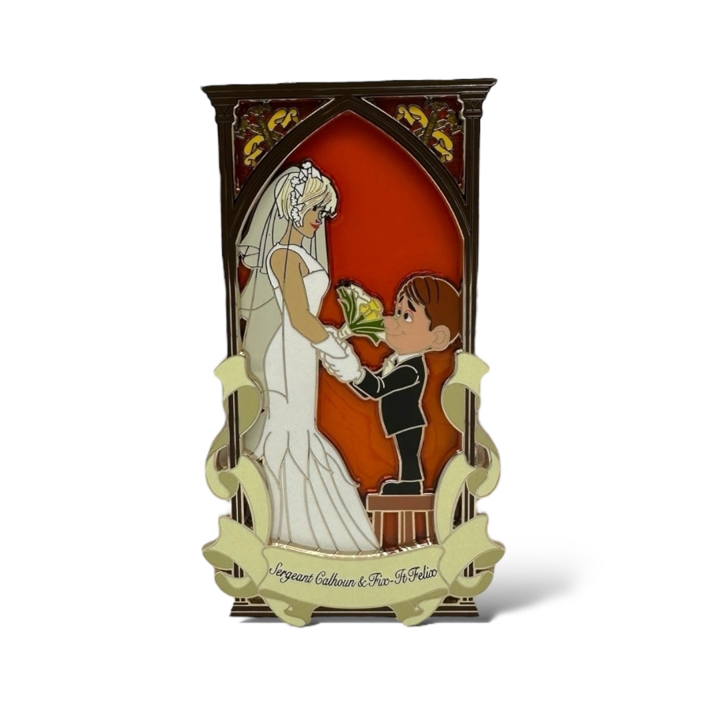 WDI Wedding Portrait Sergeant Calhoun and Fix-It Felix Pin