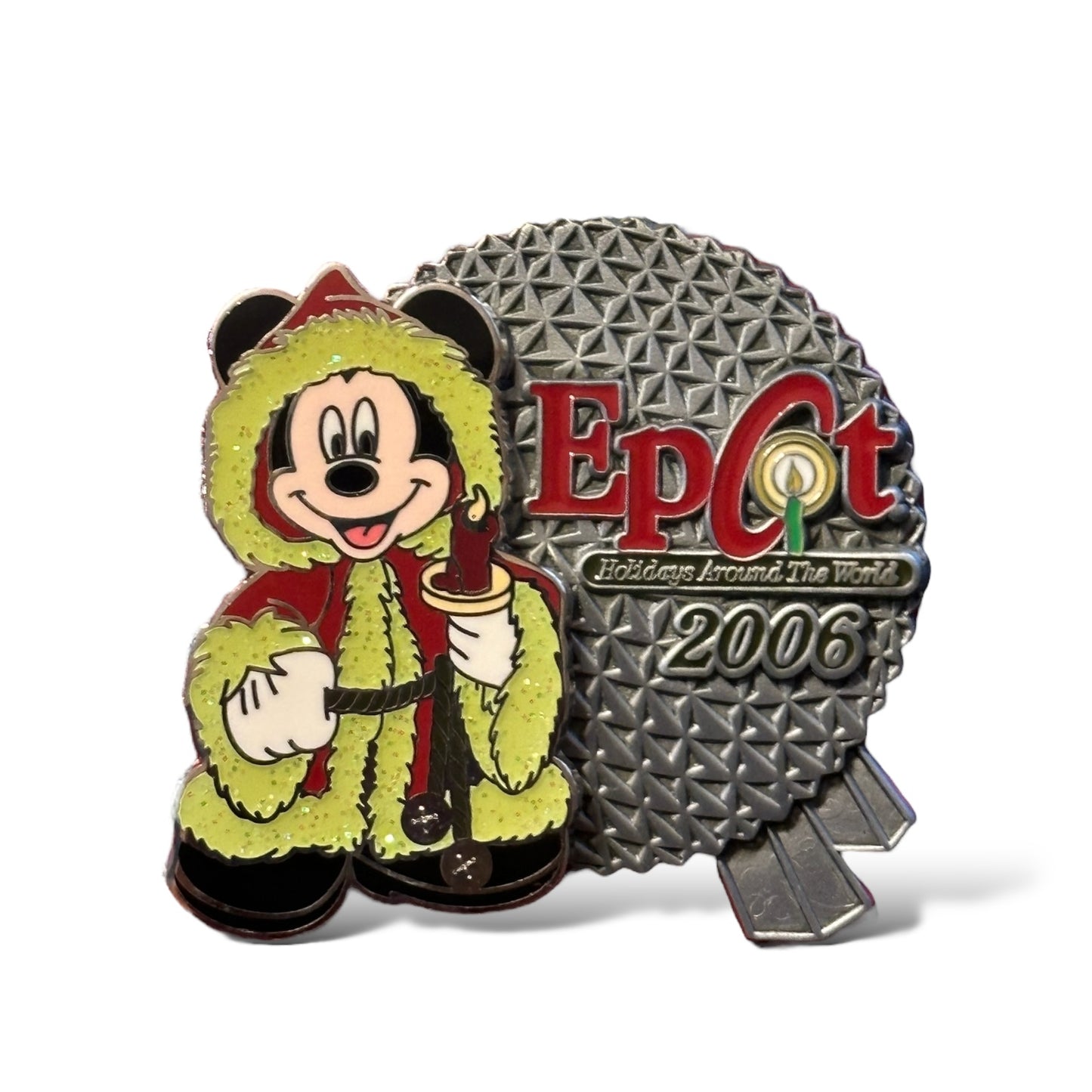 WDW Epcot Holidays Around the World 2006 Mickey Mouse and Spaceship Earth Pin