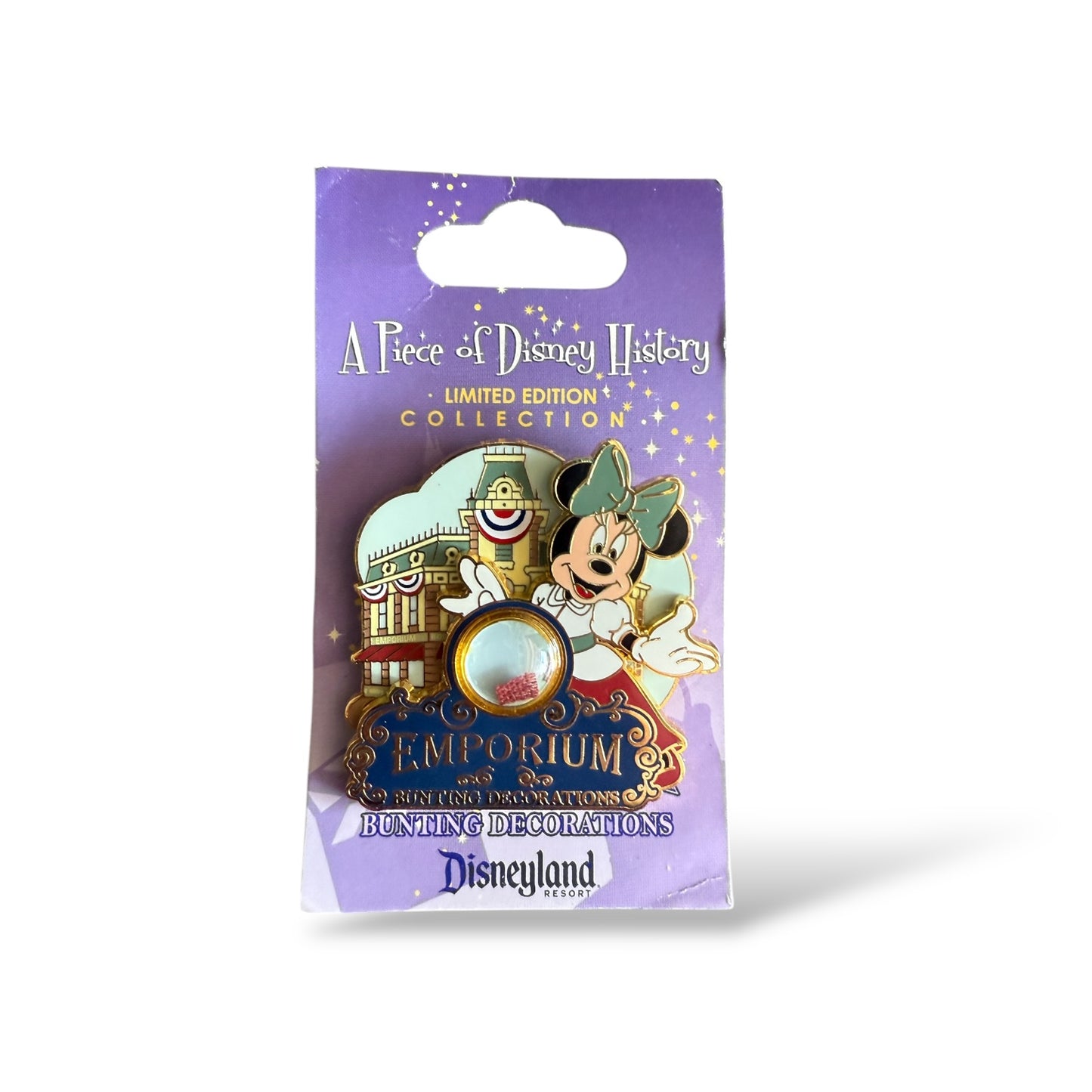 DLR Piece of Disney History Emporium Minnie Mouse Pin