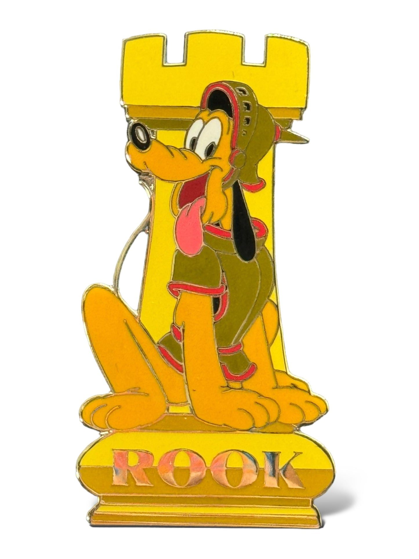 JDS Chess Pieces Pluto Gold Rook Pin