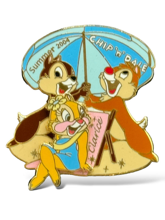 JDS Summer 2004 Clarice, Chip & Dale Beachside Umbrella Pin
