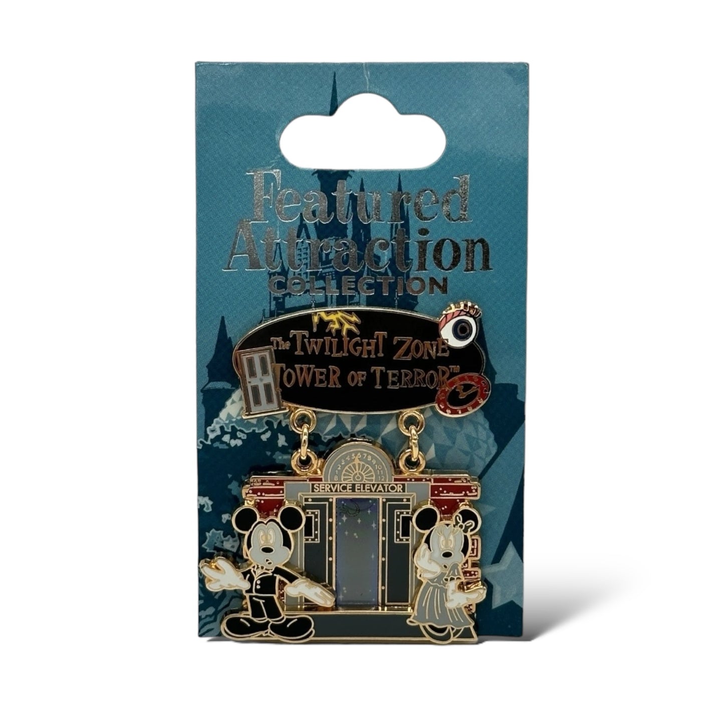 WDW Featured Attraction Collection Mickey & Minnie Tower of Terror Pin