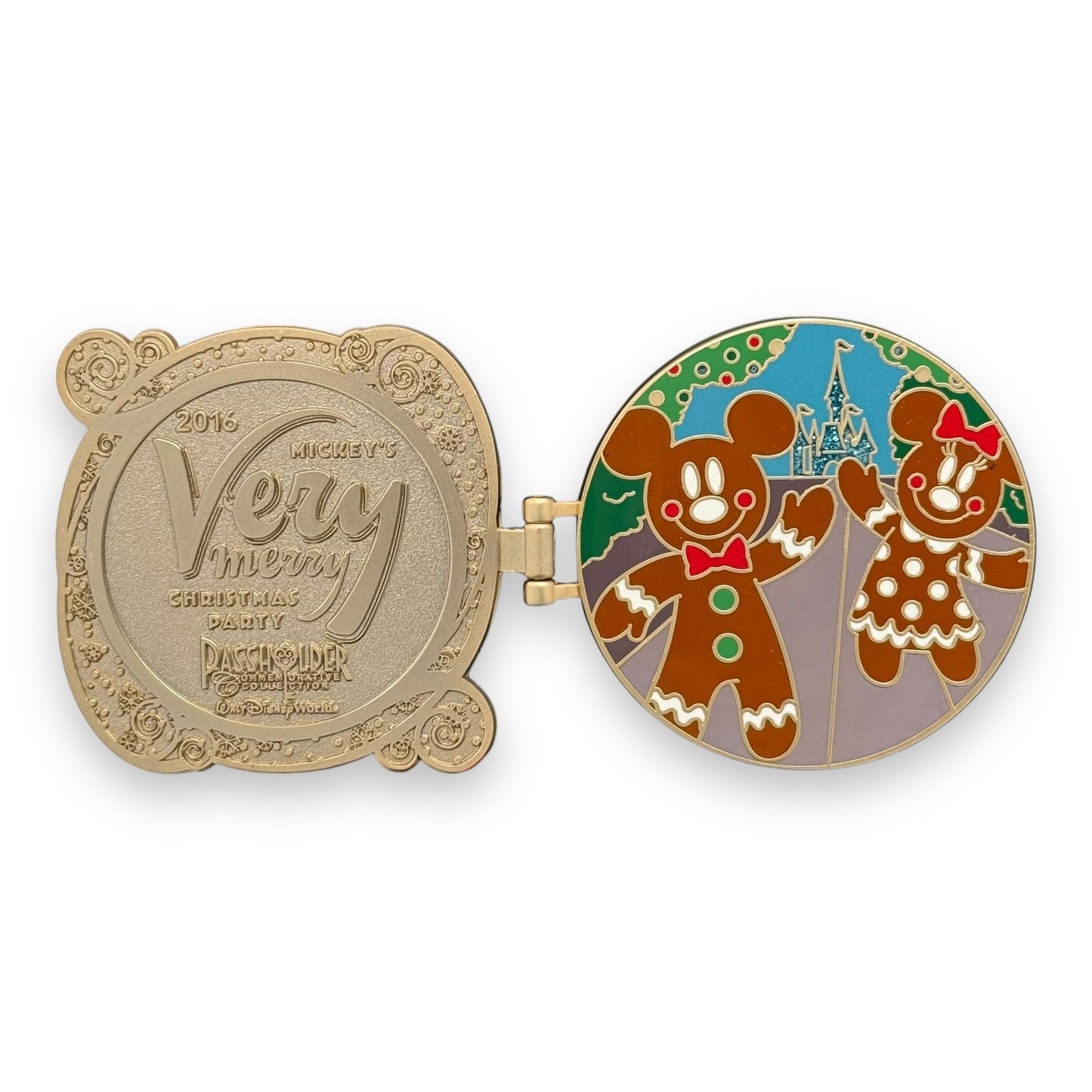 WDW Mickey's Very Merry Christmas Party 2016 Annual Passholder Mickey and Minnie Gingerbread Pin