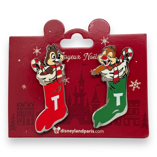 DLRP Chip and Dale Christmas Stocking 2 Pin Set