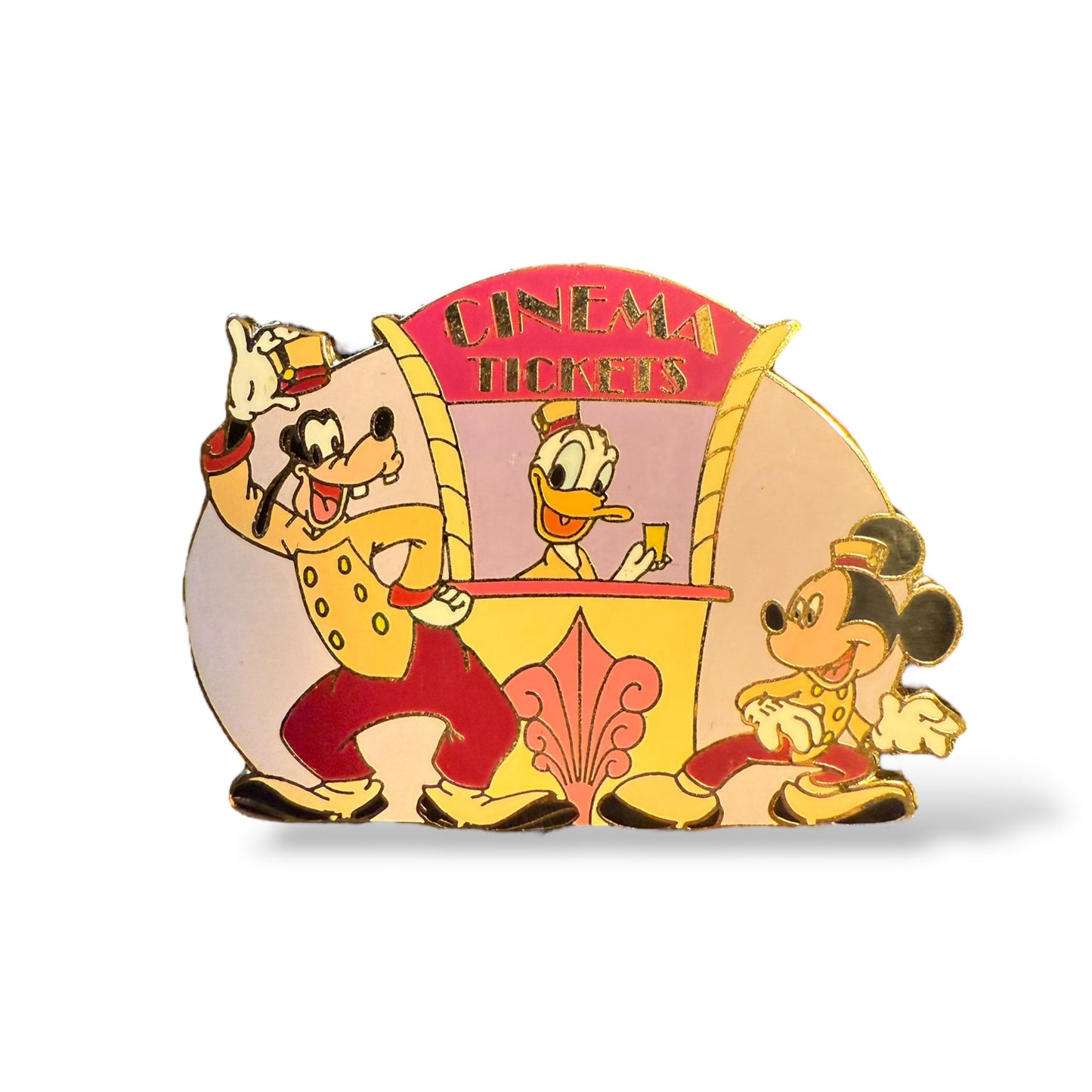Disney Auctions Mickey, Donald and Goofy Cinema Tickets Pin