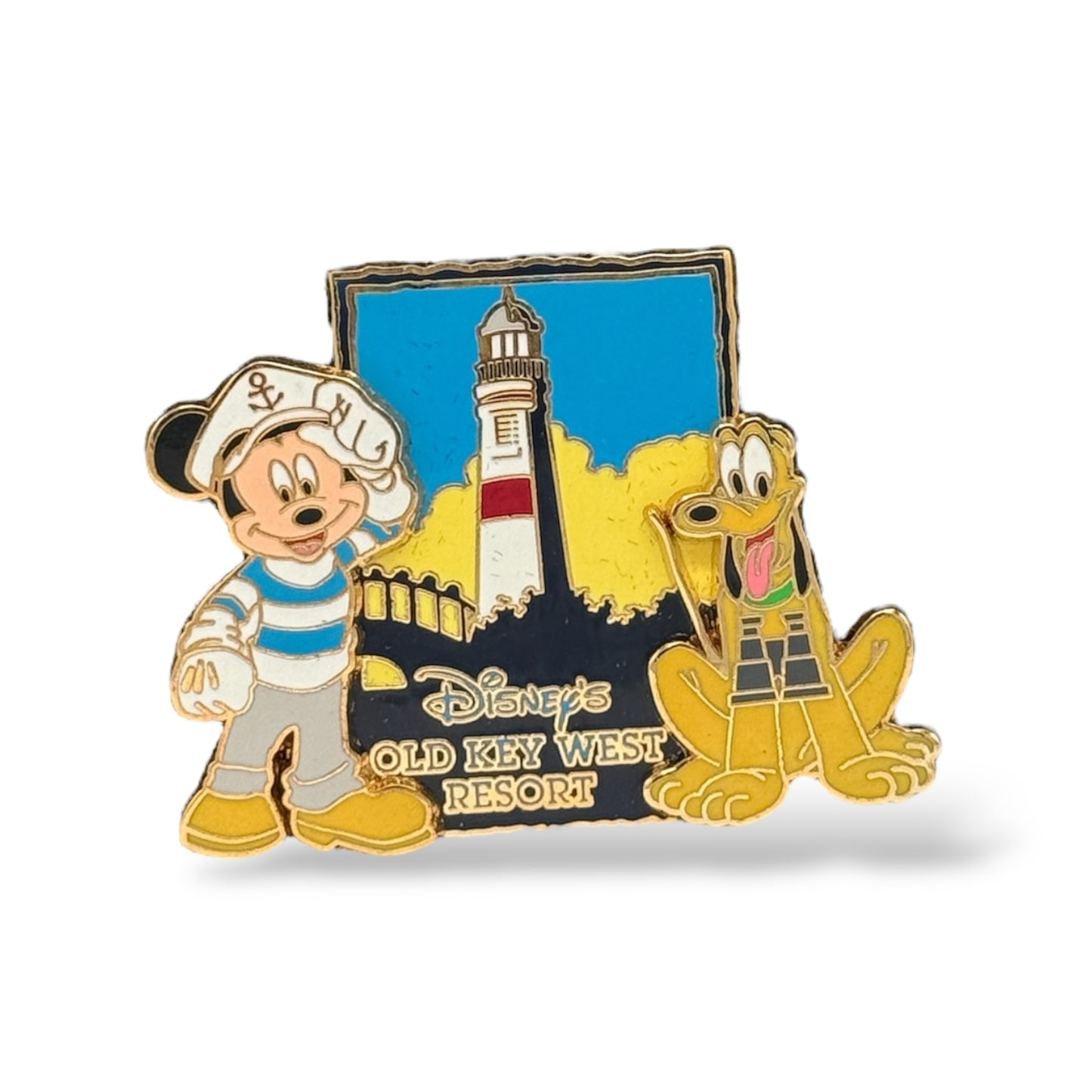 WDW Disney's Old Key West Resort Logo Mickey & Pluto Pin
