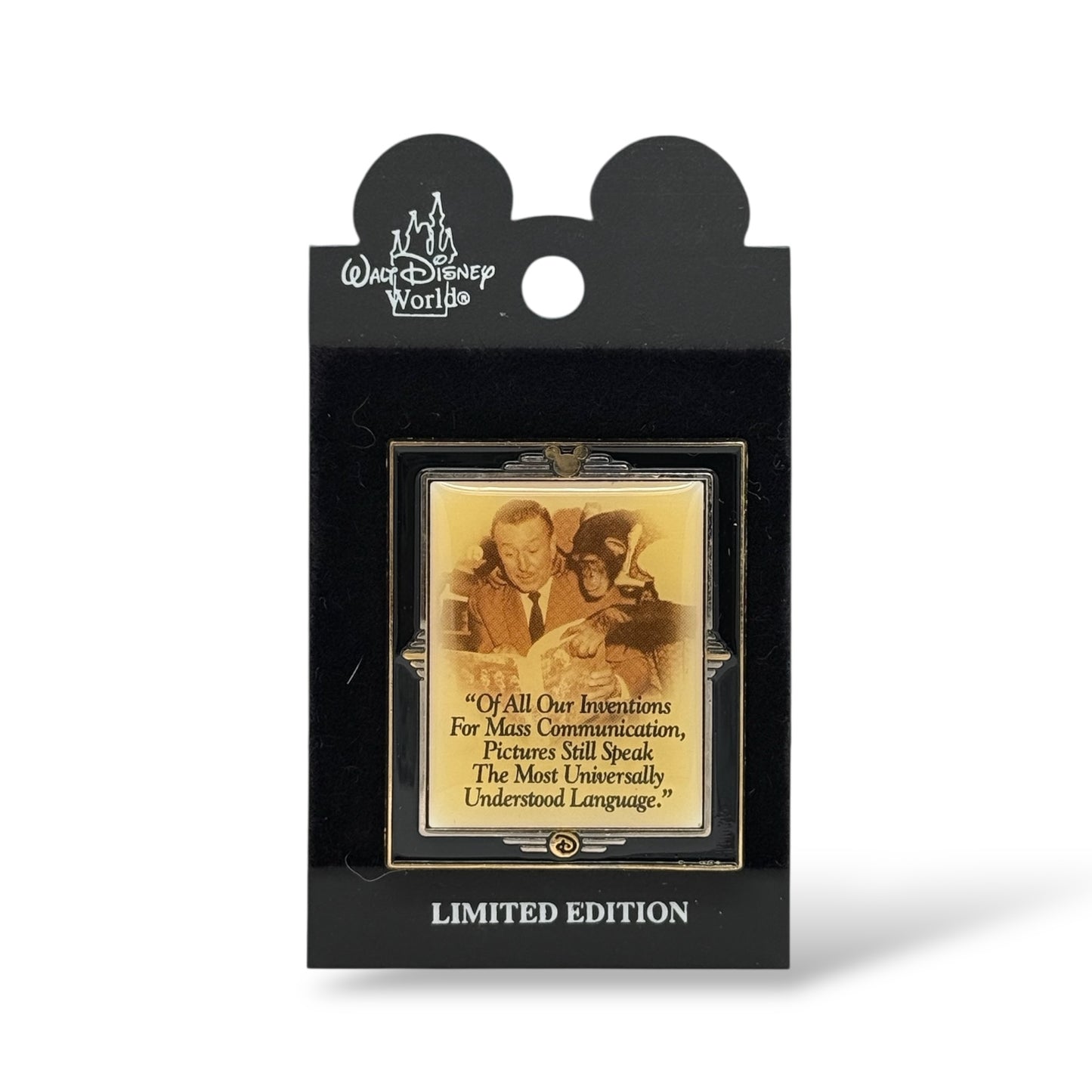 WDW With Walt Framed Pin Chimpanzee Pin