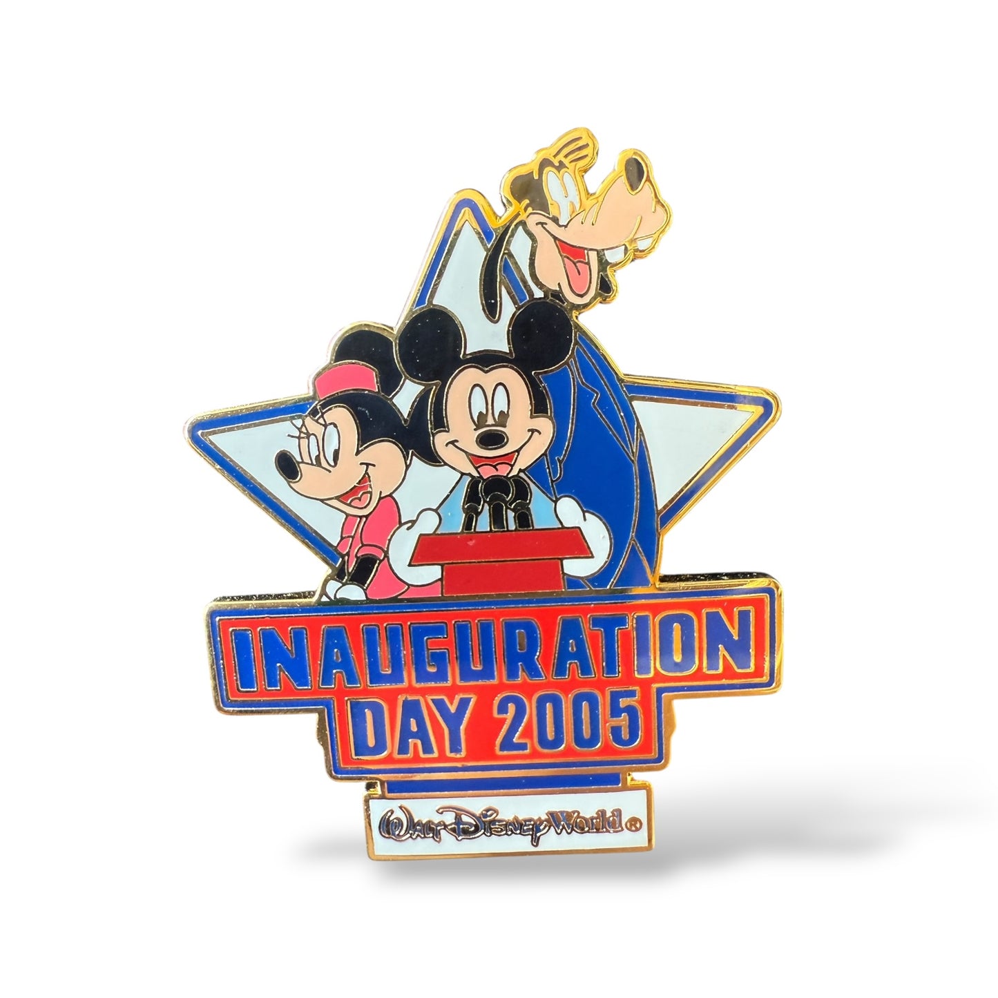 WDW Inauguration Day 2005 Mickey, Minnie, and Goofy Pin