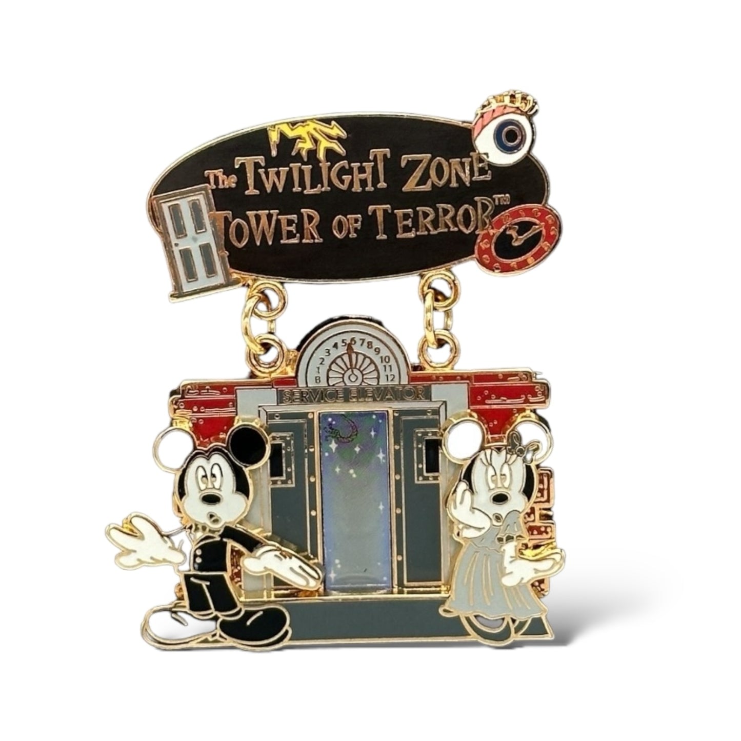 WDW Featured Attraction Collection Mickey & Minnie Tower of Terror Pin