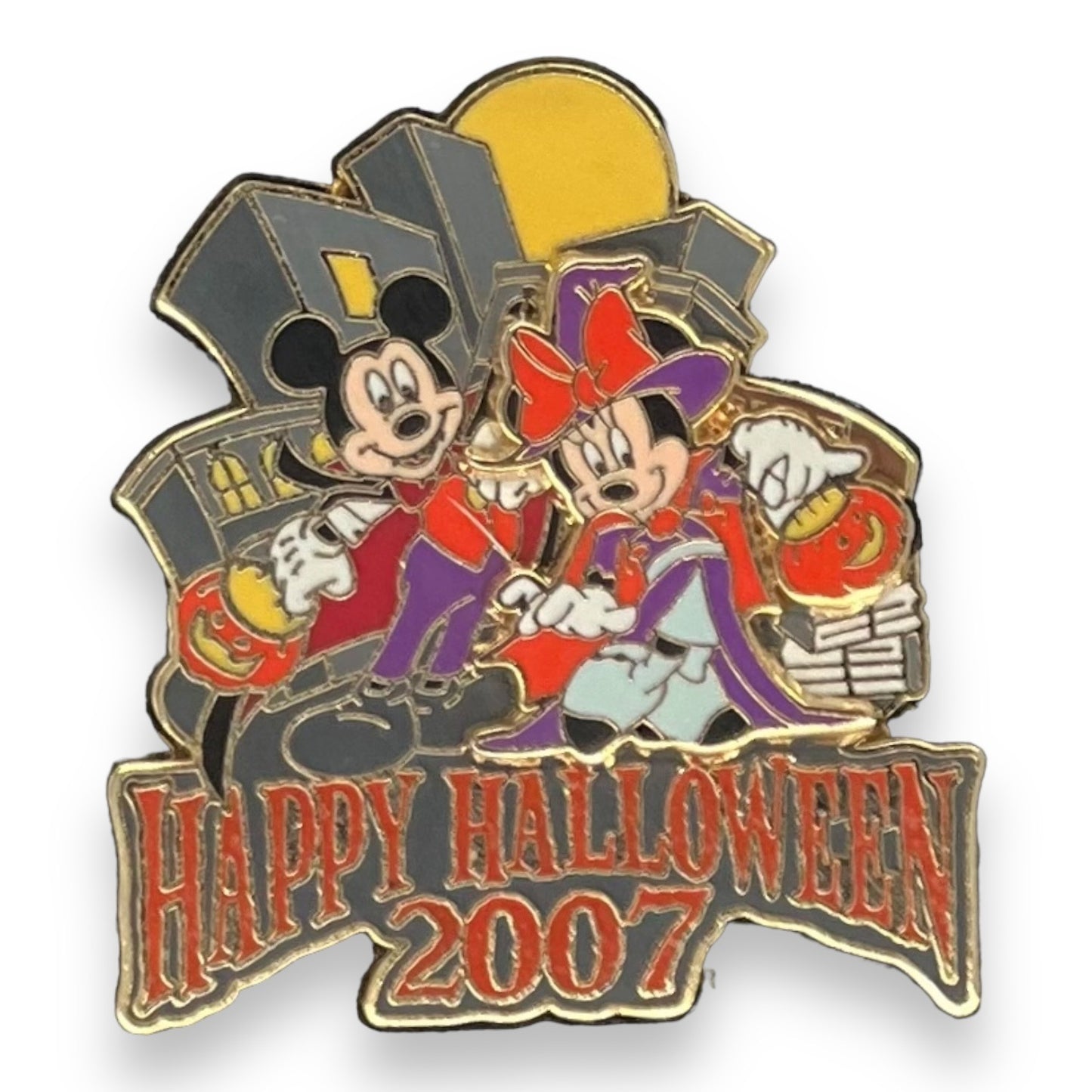 WOD NYC Happy Halloween 2007 Mickey & Minnie Pin