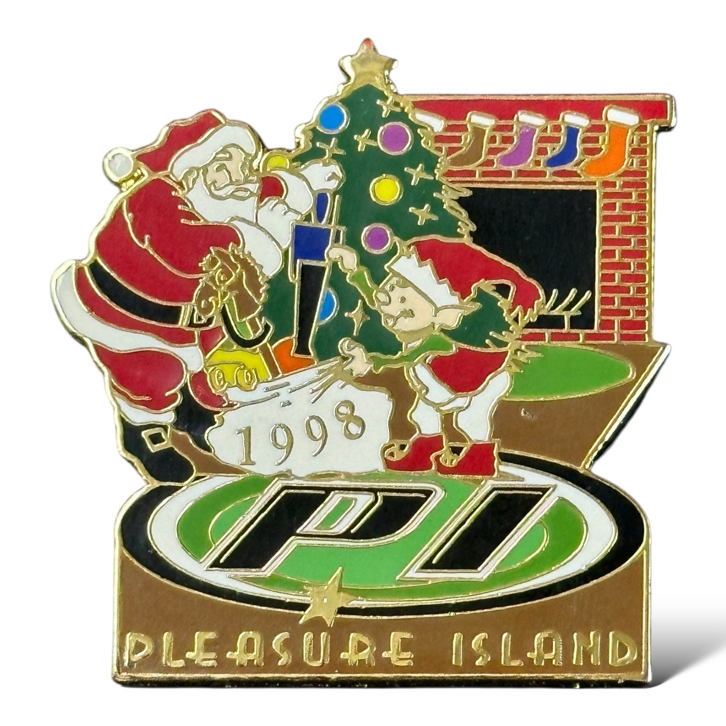 DEC Santa and Elf Pleasure Island Holiday 1998 Pin