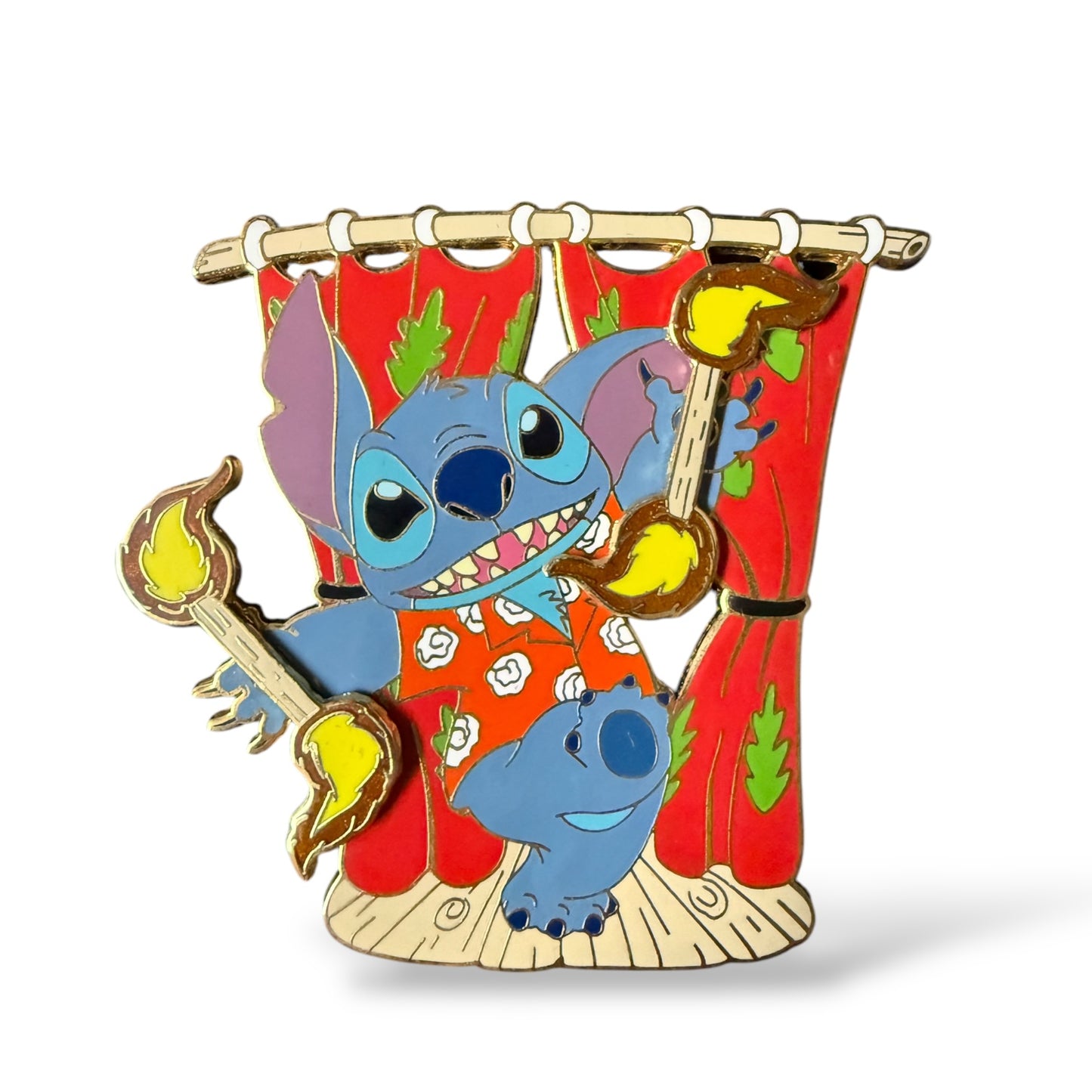 Disney Auctions Stitch Playing with Fire Jumbo Pin