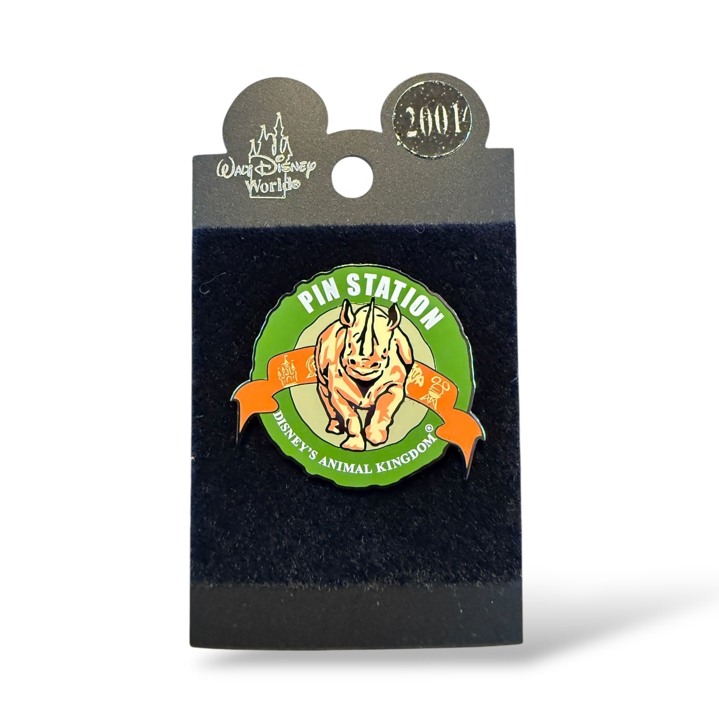 WDW The Adventure Begins Pin Safari 2001 Rhino Pin Station Pin