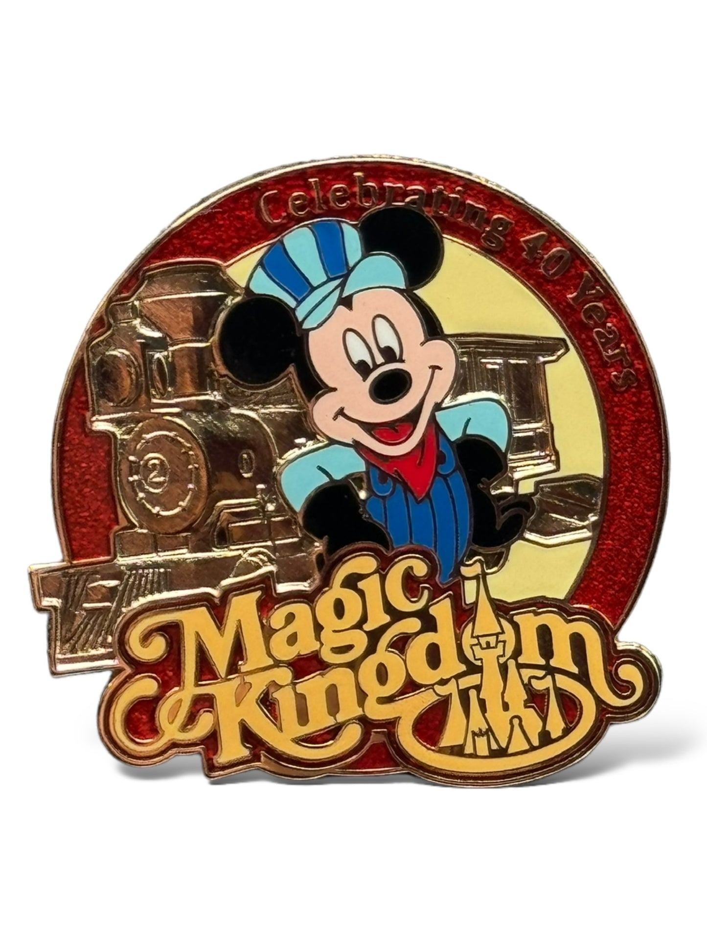 WDW Annual Passholder Exclusive 2011 Magic Kingdom 40 Years of Magical Memories Mickey Mouse and Railroad Pin