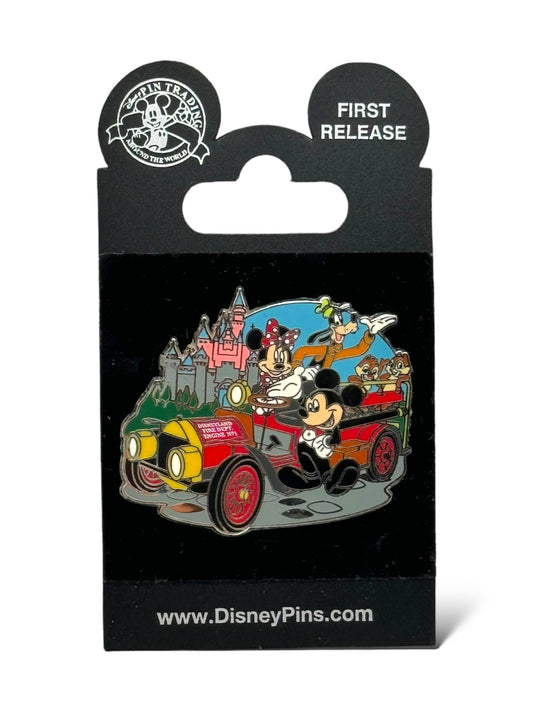 DLR Characters with Fire Engine and Sleeping Beauty Castle Pin