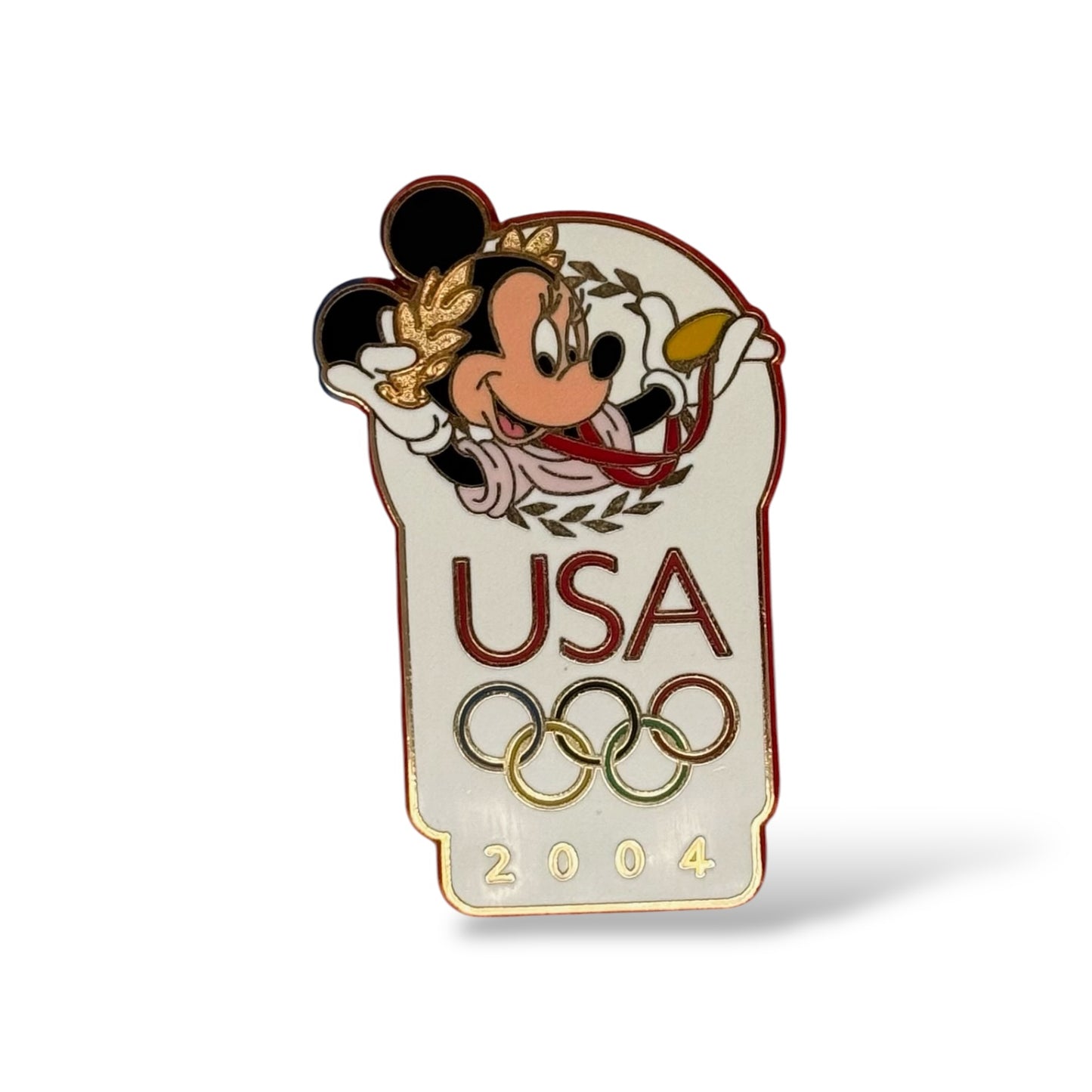 Disney Parks USA Olympic Logo 2004 Minnie Pin