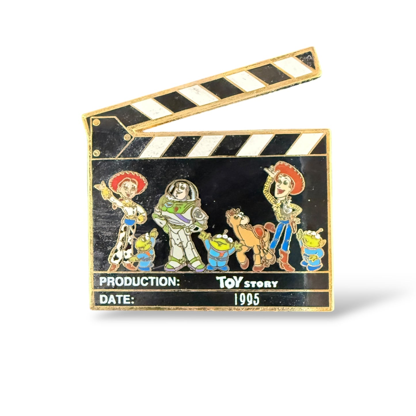 Disney Shopping Toy Story Clapboard Buzz, Woody, Jessie, Little Green Men and Bullseye Pin