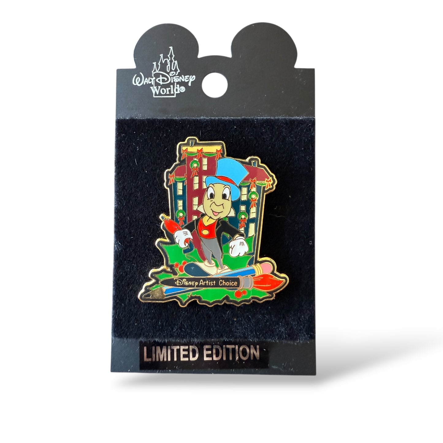 WDW Artist Choice Christmastime in the City 2001 Downtown Disney Jiminy Pin