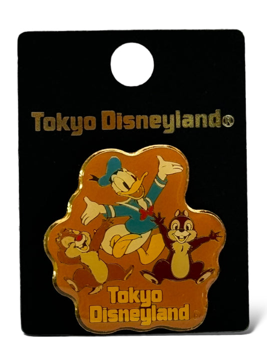 TDR Chip n' Dale with Donald Tokyo Disneyland Pin