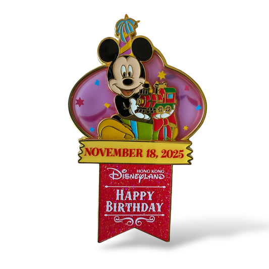 HKDL Walt Disney's Birthday 2025 Mickey Pin